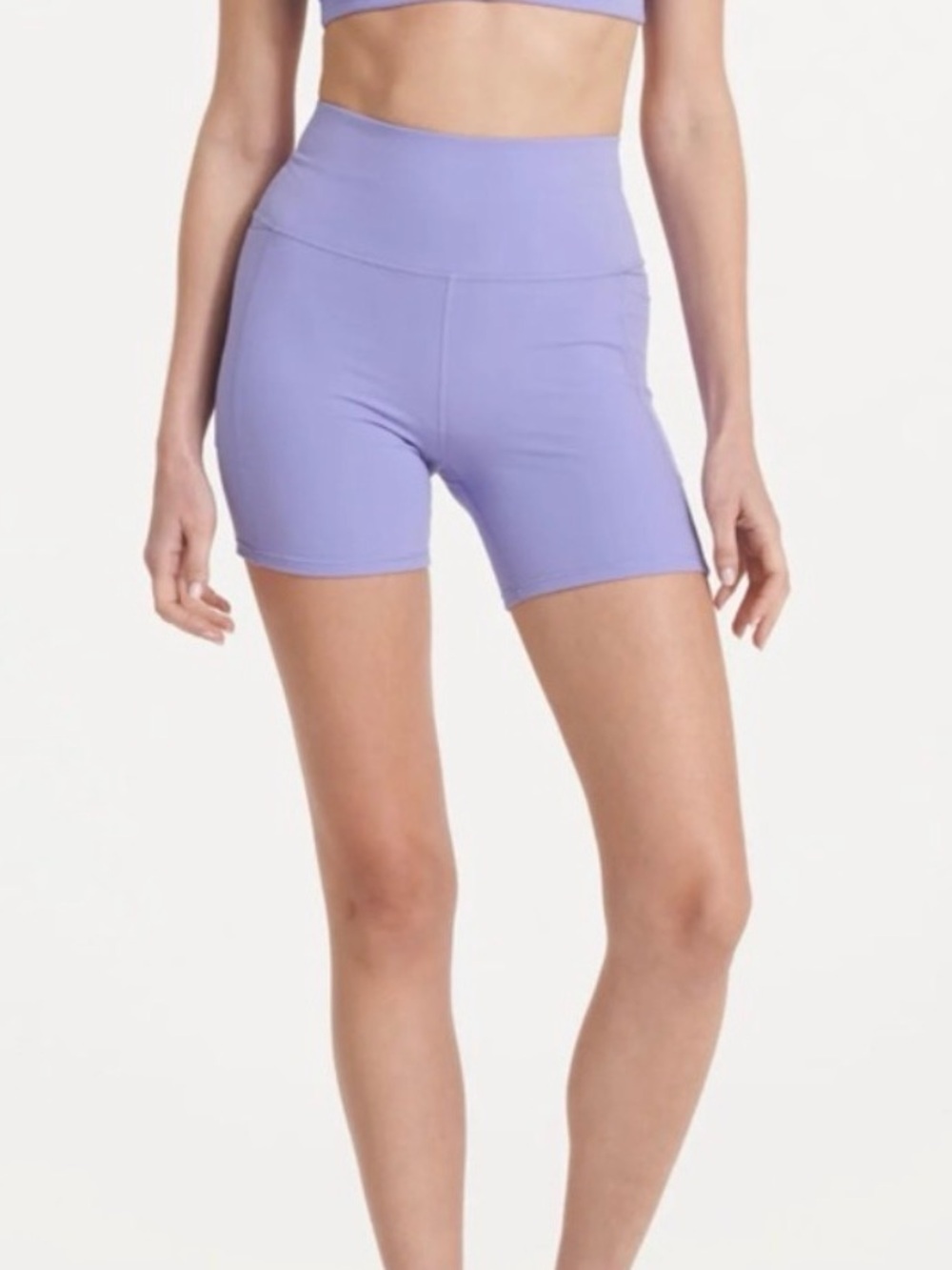 New without tags Vuori XS Lavender High-Rise Performance Bike Shorts - Picture 2 of 7